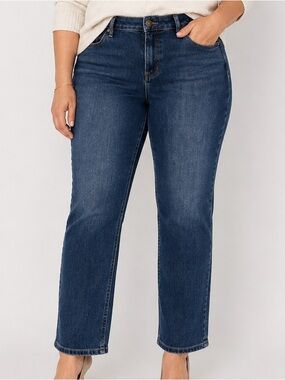 Belle by Kim Gravel Straight Leg Blue Jeans